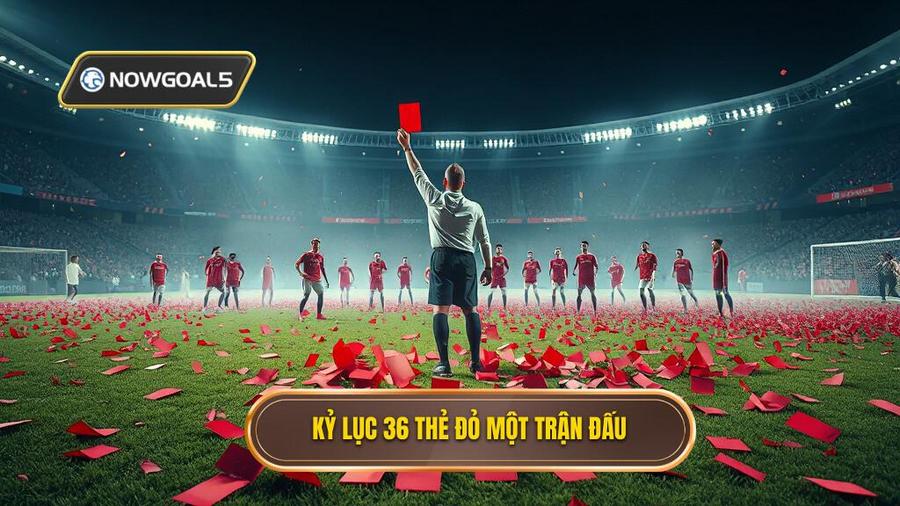 1. Kỷ lục 36 thẻ đỏ một trận đấu