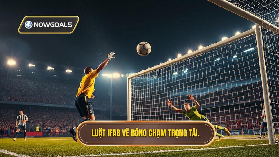 2. Luật IFAB về bóng chạm trọng tài.
