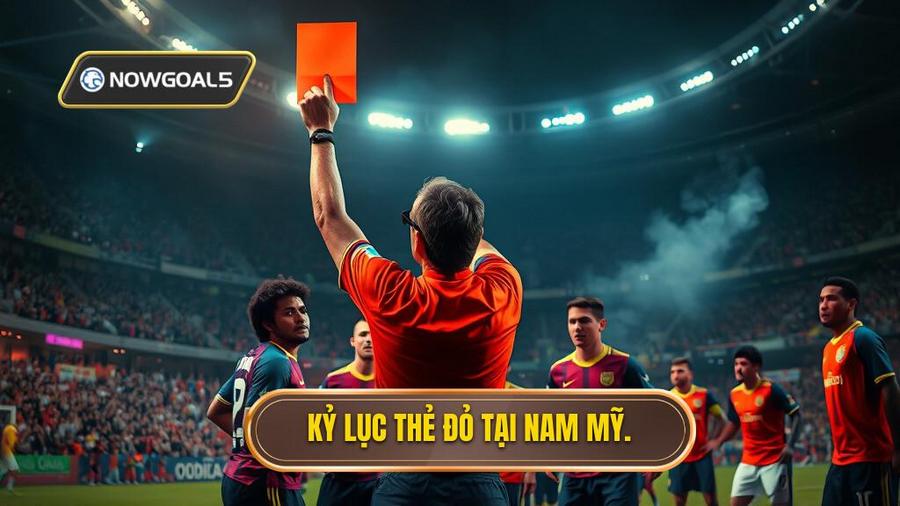 3. Kỷ lục thẻ đỏ tại Nam Mỹ.