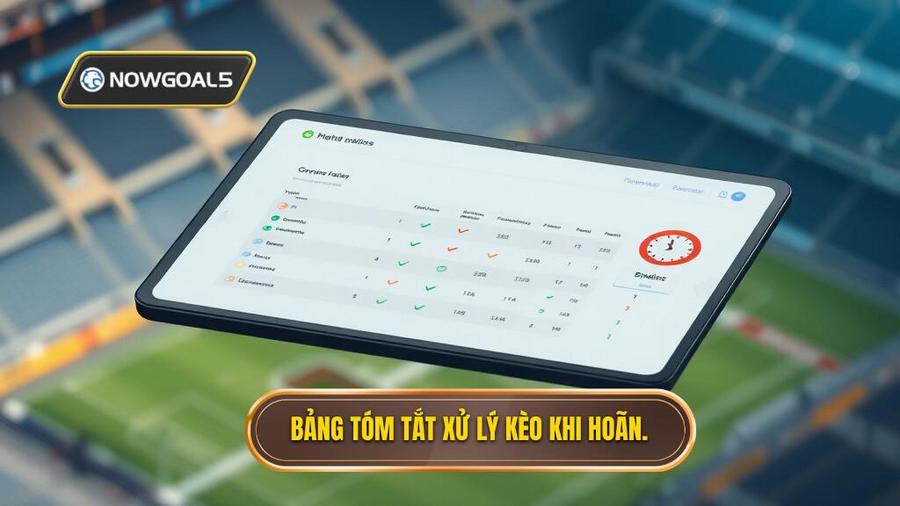 3. Bảng tóm tắt xử lý kèo khi hoãn.
